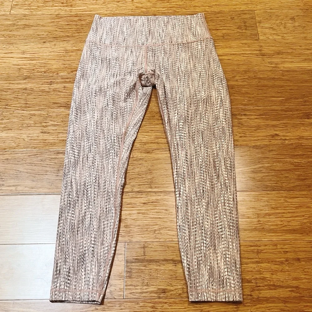 lululemon athletica Pink Multicolor Textured Leggings